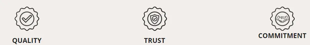 Quality, Trust, and Commitment Icons